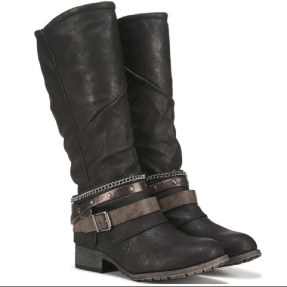 Jellypop Boots - Sz 8. Black/Gray/Copper colors.
